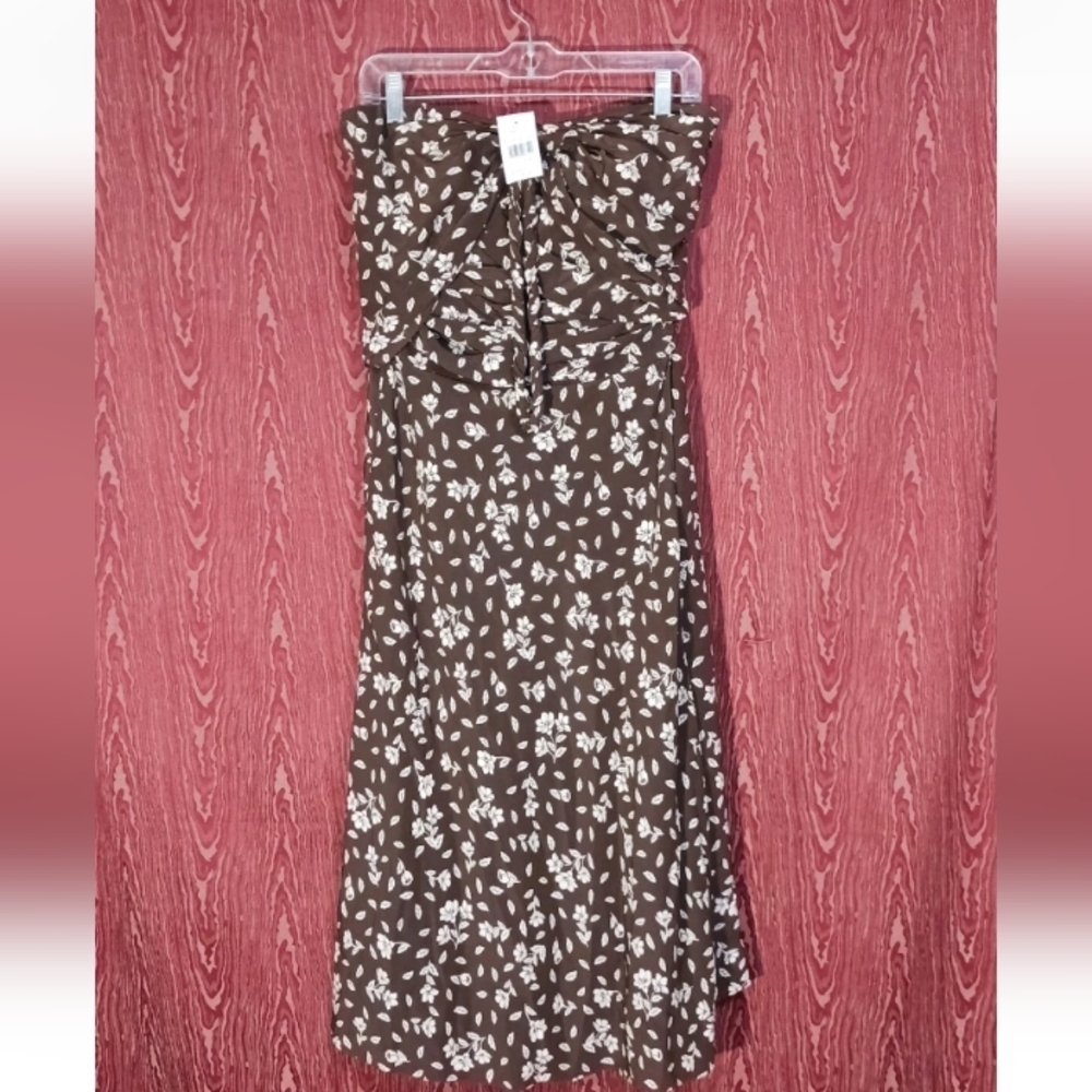 RALPH LAUREN Brown Floral Raydan Halter Sleeveless Backless Floral Dress Women 2